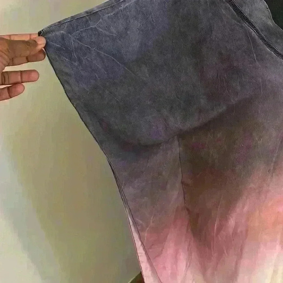 Anthropologie TRYB 100% Silk Dress XS Purple Ombré Color-way Oversized - Picture 4 of 10